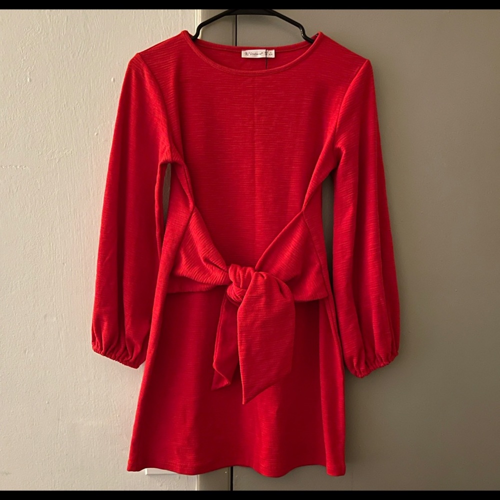 R.Vivimos Tie-Waist Sweater Dress